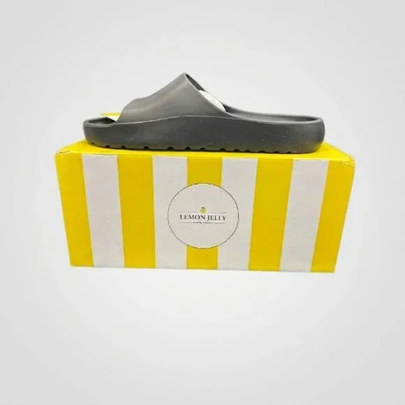 NIB Lemon Jelly Black Signature Slide Sandals | Women’s 40 (US 9) - Picture 5 of 7